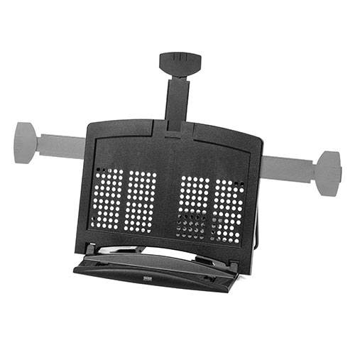 ノートパソコンスタンド（データホルダー・書見台・ブックスタンド・タブレットスタンド・角度調節6段階・ブラック）