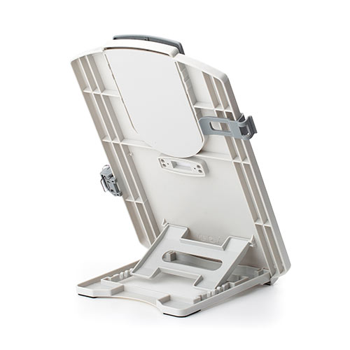 データホルダー 書見台 グレー（高さ調整・4段階角度調整・スケール付き・ペンホルダー・コンパクト・滑り止め）