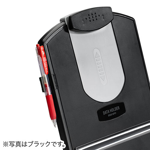 データホルダー 書見台 グレー（高さ調整・4段階角度調整・スケール付き・ペンホルダー・コンパクト・滑り止め）