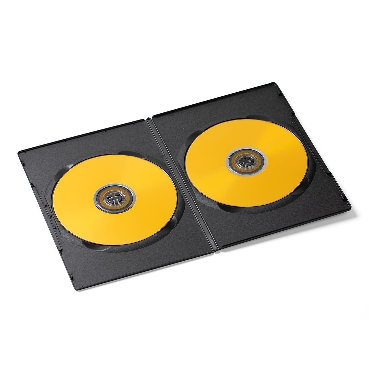 DVDケース スリムタイプ（2枚収納・トールケース・100枚・7mm・ブラック）