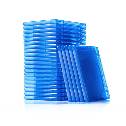 ブルーレイディスクケース（標準サイズ・Blu-ray・2枚収納・25個セット・ブルー）