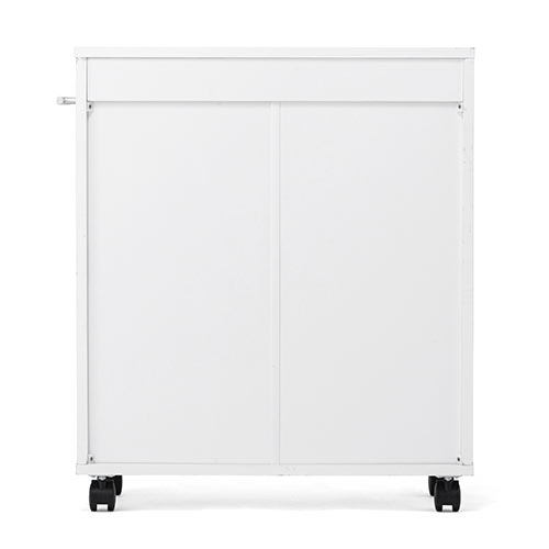 すきま収納ラック(３段・木製・キャスター付き・収納・スリムワゴン・カウンター下・幅20cm・奥行き55cm・コミック・漫画・CD・DVD・BD・ホワイト) FCD070W