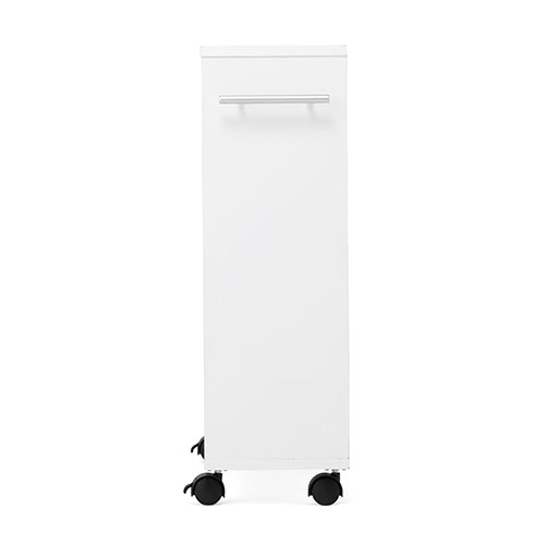 すきま収納ラック(３段・木製・キャスター付き・収納・スリムワゴン・カウンター下・幅20cm・奥行き55cm・コミック・漫画・CD・DVD・BD・ホワイト) FCD070W