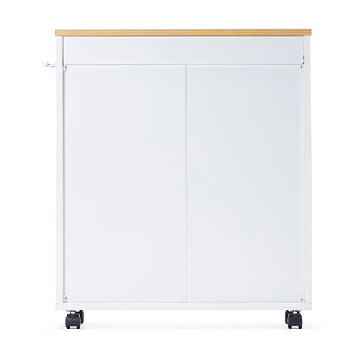 すきま収納ラック（3段・薄型・本棚・漫画・キャスター付き・低い・収納・スリムワゴン・ 幅15.5cm・奥行55.5cm・高さ65cm・ホワイト） FCD073W