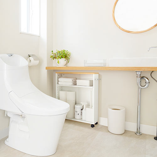 すきま収納ラック（3段・薄型・本棚・漫画・キャスター付き・低い・収納・スリムワゴン・ 幅15.5cm・奥行55.5cm・高さ65cm・ホワイト） FCD073W