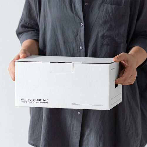 マルチ収納ボックスケース（Mサイズ・5個セット・段ボール製・組み立て