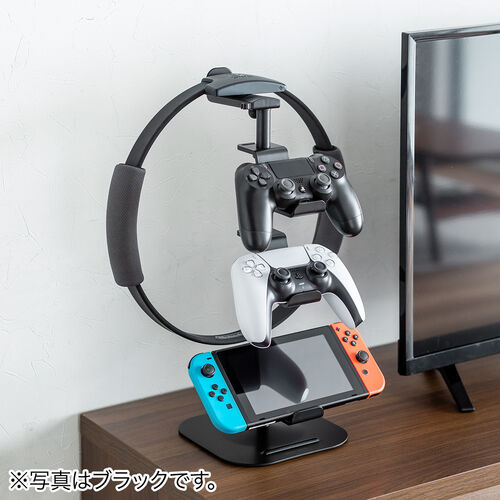 ゲームパッドスタンド専用フック（EZ2-GAP011シリーズ・EZ2-GAP011Aシリーズ用・1/4インチネジ取り付け・ホワイト）