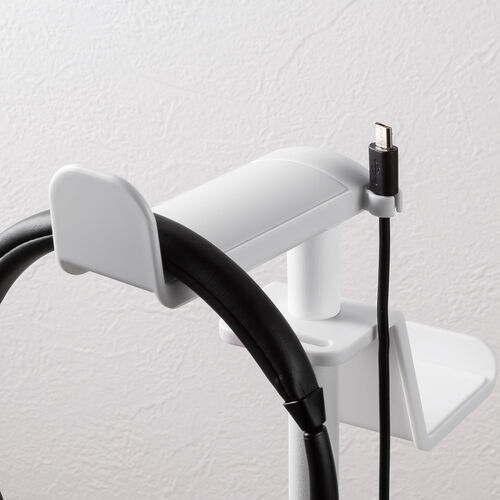 ゲームパッドスタンド専用フック（EZ2-GAP011シリーズ・EZ2-GAP011Aシリーズ用・1/4インチネジ取り付け・ホワイト）