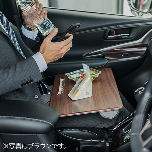 ひざ上テーブル（ノートパソコン・木目・クッション・持ち運び・テーブル・マウスパッド付き・テレワーク・在宅勤務・薄い木目調）