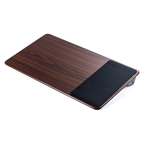 【アウトレット・訳あり・セール】クッションテーブル(膝上・ノートパソコン・タブレット・ラップトップテーブル・木目・ワイド・マウスパッド)