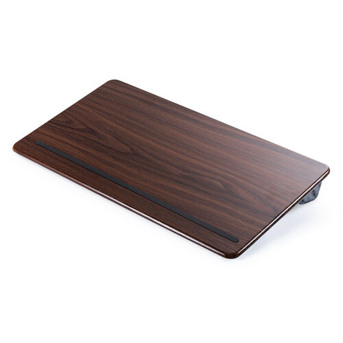 クッションテーブル（膝上・ノートパソコン・タブレット・ラップトップテーブル・木目・ワイド・マウスパッド）