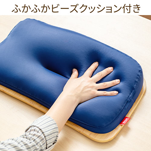 ひざ上テーブル（膝上テーブル・ノートパソコン・タブレット・15.6インチ・ラップトップテーブル・木目調・ビーズクッション）