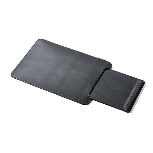 ひざ上テーブル（ノートパソコン・タブレット・マウスパッド内蔵・13.3インチ・ラップトップテーブル・PVC張り・ブラック）