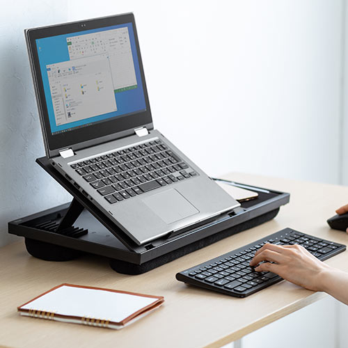 ひざ上クッションテーブル マウスパッド スマホスタンド付き（ノート