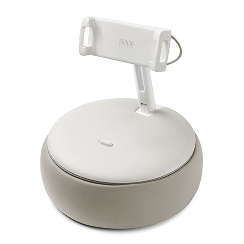 ひざ上テーブル クッションテーブル ビーズクッション ラップトップテーブル アーム付き スマホ タブレット 幅12.5cm～21cm テレワーク 在宅勤務 ソファー