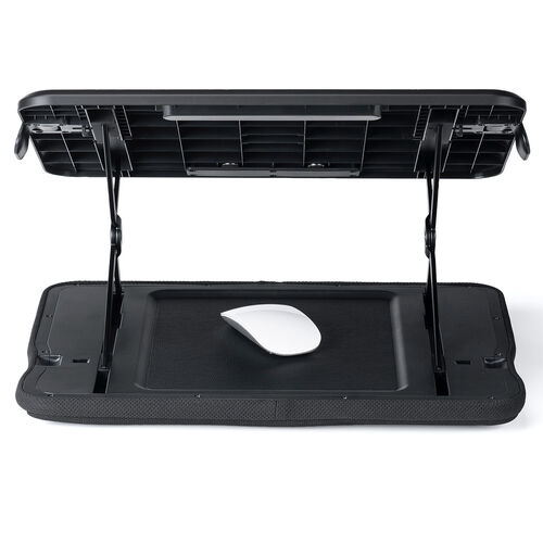 クッションテーブル（パソコンスタンド・膝上テーブル・タブレットスタンド・上下昇降・高さ変更可能・マウスパッド付・メッシュクッション）