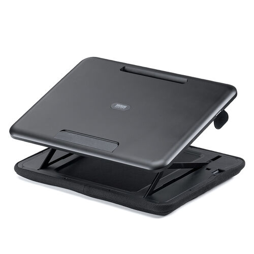 クッションテーブル（パソコンスタンド・膝上テーブル・タブレットスタンド・上下昇降・高さ変更可能・マウスパッド付・メッシュクッション）