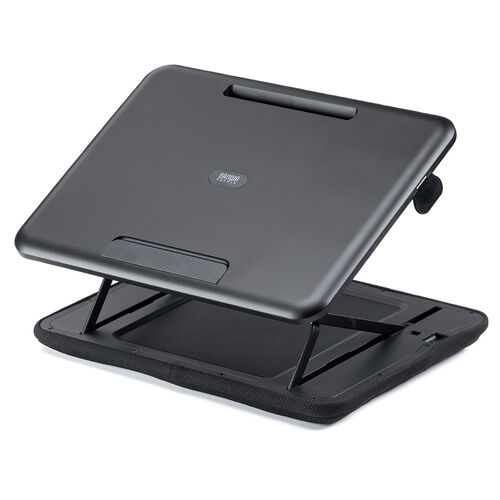 クッションテーブル（パソコンスタンド・膝上テーブル・タブレットスタンド・上下昇降・高さ変更可能・マウスパッド付・メッシュクッション）