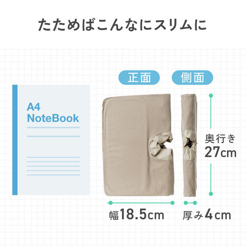 膝上テーブル（傾斜台・学習台・コンパクト・持ち運び・車内・疲労軽減・折りたたみ・車内・空港・軽量）