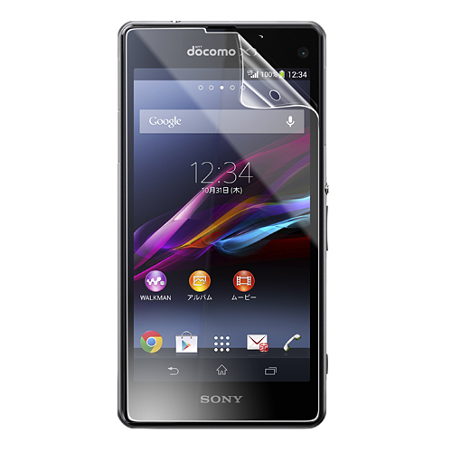 液晶保護衝撃吸収フィルム(Xperia Z1f docomo SO-02F 用・クリア)