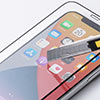 液晶保護フィルム(iPhone12/12Pro用・ガラスフィルム・インカメラ撮影対応・硬度9H・ラウンド形状・アタッチメント付き・ブラック）