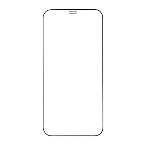 液晶保護フィルム(iPhone12/12Pro用・ガラスフィルム・インカメラ撮影対応・硬度9H・ラウンド形状・アタッチメント付き・ブラック）