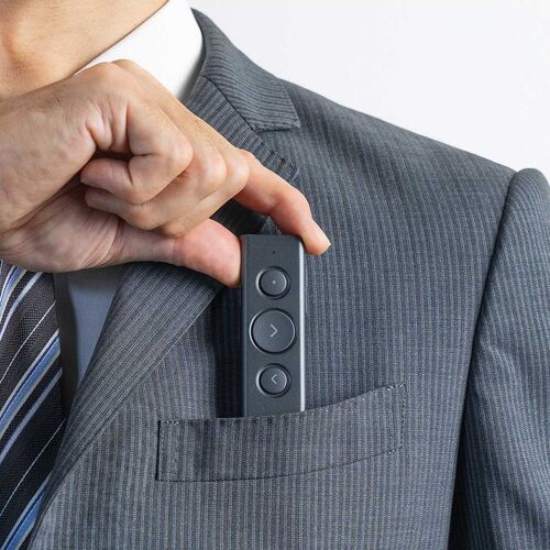 レーザーポインター（緑・USB充電式・パワーポイント操作・ページ送り・プレゼンター・グリーンレーザー・Type-C・PSC認証・グレー）