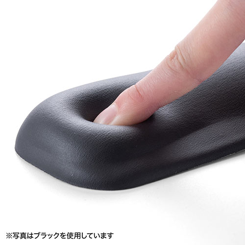 リストレスト付きマウスパッド(マウス用・手首・腱鞘炎防止・疲労軽減・クッション・ジェル・ホワイト）