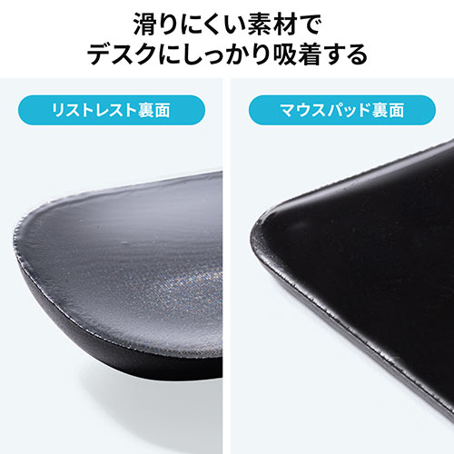 リストレスト付きマウスパッド(マウス用・手首・腱鞘炎防止・疲労軽減・クッション・ジェル・ホワイト）