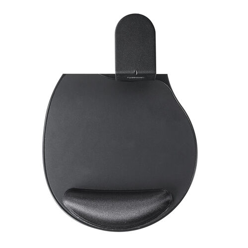 マウステーブル（360度回転・クランプ式・硬質プラスチック製・ブラック・リストレスト・ジェル）