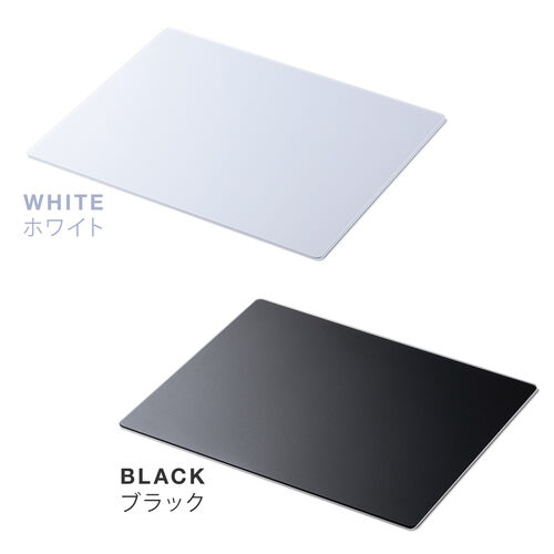 マウスパッド（ガラス・ゲーミング・強化ガラス・オフィス・厚さ3㎜・縦26cm・横35cm・9H・ブラック）