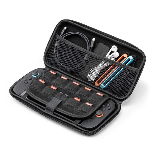 Nintendo Switch2 専用 セミハードケース（ゲームカード/microSDカード収納・ガラスフィルム・クリーニングクロス付き・ブラック）