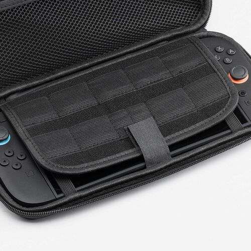 Nintendo Switch2 専用 セミハードケース（ゲームカード/microSDカード収納・ガラスフィルム・クリーニングクロス付き・ブラック）