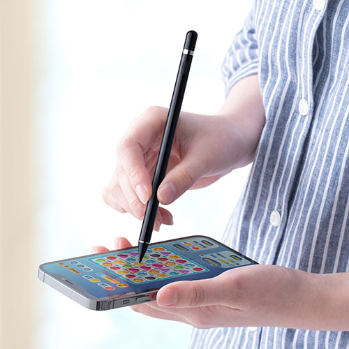 タッチペン（スタイラスペン・充電式・静電容量方式・microUSB・スマートフォン・タブレット・iPhone・iPad）