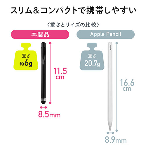 タッチペン（スタイラスペン・シリコン・スタンダード・シンプル・ペン先8㎜）