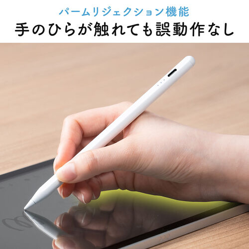 タッチペン（スタイラスペン・iPad専用・極細・充電式・パームリジェ