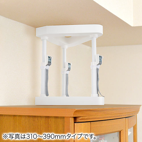 耐震突っ張り棒（面固定・可動範囲550～800mm・50㎝・対象重量物300kg・工具不要） QL016