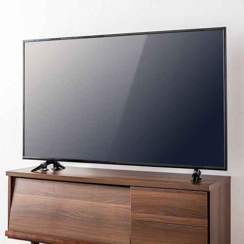 耐震ストッパー（テレビ転倒防止・転倒ストッパー・簡単取り付け・65型迄対応・震度6強対応） QL018