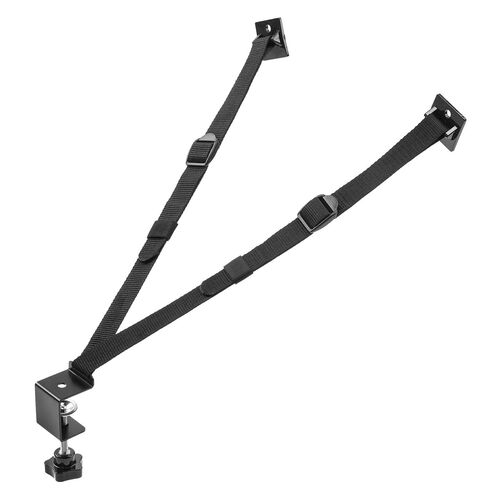 テレビ転倒防止ベルト（VESA取付・クランプ固定・穴あけ不要・壁固定対応・震度6強・耐震試験済み）