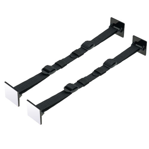 テレビ転倒防止ベルト（ベルト2本・両面テープ取り付けタイプ・壁固定・65型まで・震度6強対応）