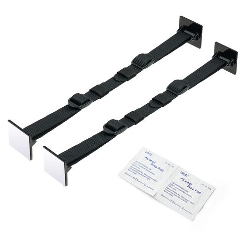 テレビ転倒防止ベルト（ベルト2本・両面テープ取り付けタイプ・壁固定・65型まで・震度6強対応）