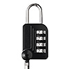 カールコード一体型南京錠（バッグ・サドル盗難防止・ダイヤル錠・セキュリティーワイヤー）