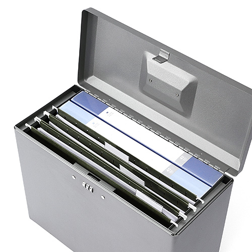 鍵付きファイルボックス（マイナンバー・セキュリティ対策・取手付き・A4ファイル収納可能・ダイヤル錠内蔵）