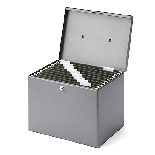 鍵付きファイルボックス（マイナンバー・セキュリティ対策・取手付き・A4ファイル収納可能・鍵付き・大型）