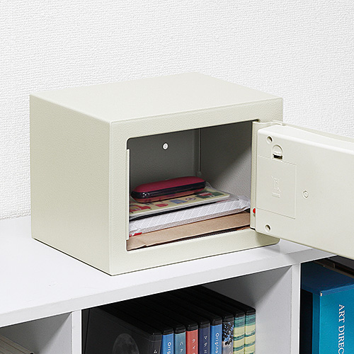 小型電子金庫(マイナンバー・セキュリティ―対策・家庭用・テンキー・鍵式・壁掛け対応・小型・5.2リットル）