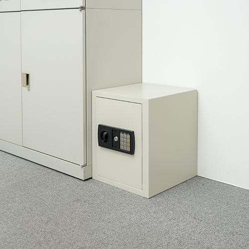 電子金庫(テンキー式・マイナンバー・セキュリティ―・家庭用・鍵式・壁掛け・中棚・43リットル）