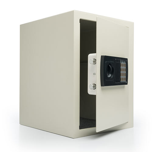 電子金庫(テンキー式・マイナンバー・セキュリティ―・家庭用・鍵式・壁掛け・中棚・43リットル）