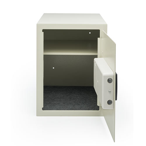 電子金庫(テンキー式・マイナンバー・セキュリティ―・家庭用・鍵式・壁掛け・中棚・43リットル）