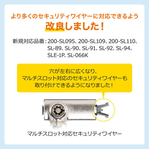 パソコンセキュリティ（セキュリティワイヤー取り付け用パーツ・セキュリティスロットなしガジェット対応アイテム・MacBook用・タブレット用・盗難防止）