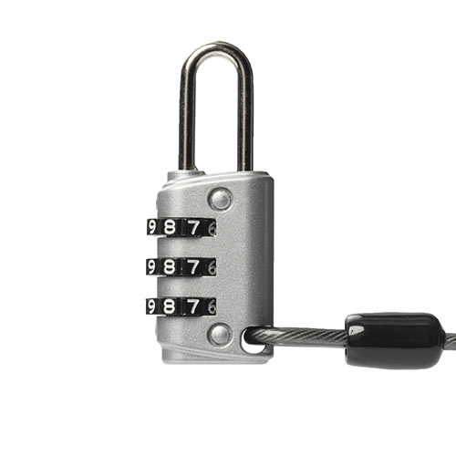 セキュリティワイヤー／バッグ／ダイヤル錠／一体型／盗難防止